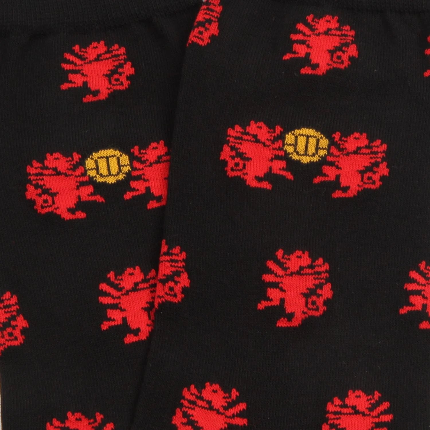 Corgi WAFC Black Prancing Dragon Cotton Socks
