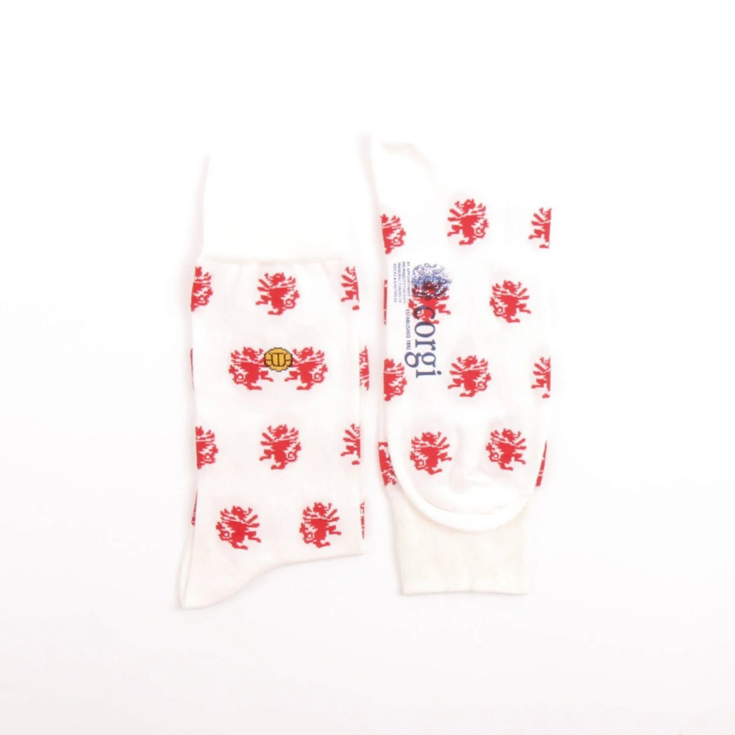Corgi WAFC White Prancing Dragon Cotton Socks