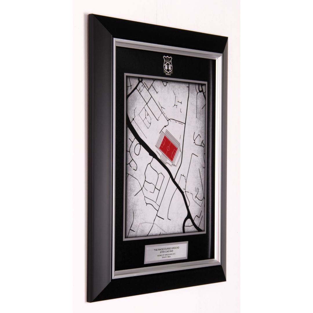 Print wedi'i Fframio 12x16” - Map y Maes Rasio