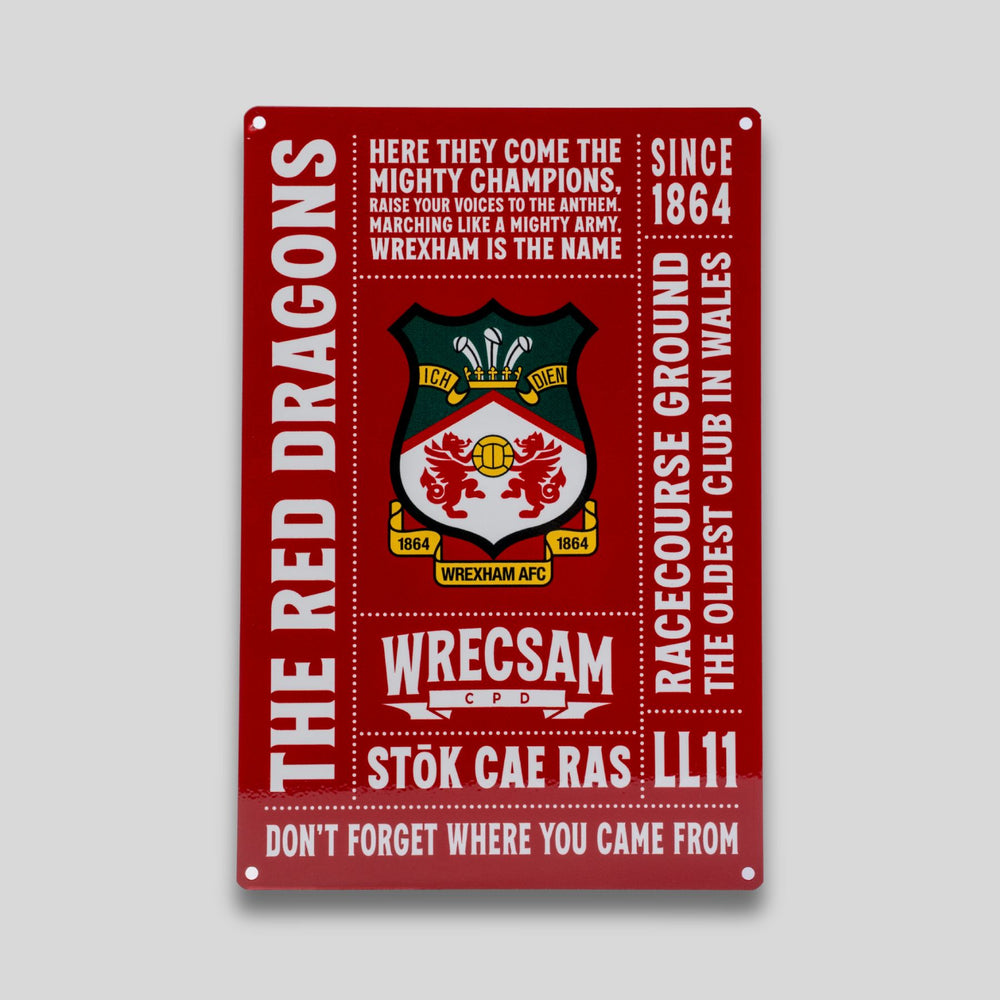 WAFC Chants Metal Sign
