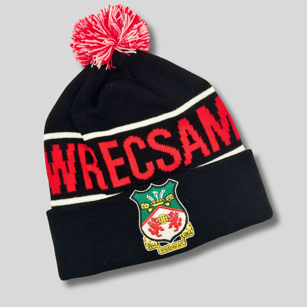 WAFC Wrecsam Bobble Hat - Black