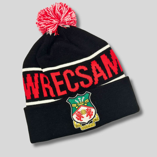 WAFC Wrecsam Bobble Hat - Black