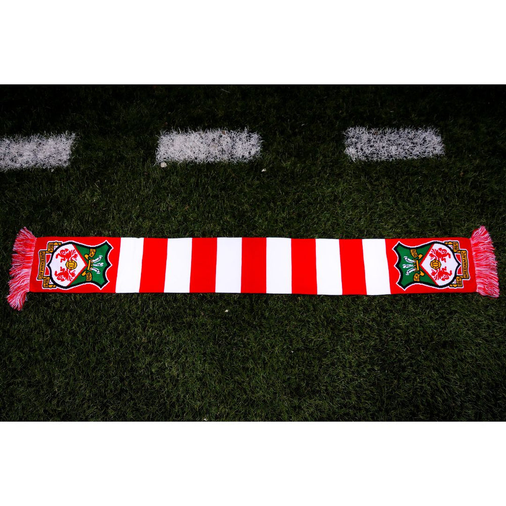 Red & White Bar Scarf