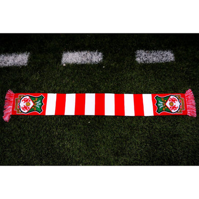 Red & White Bar Scarf