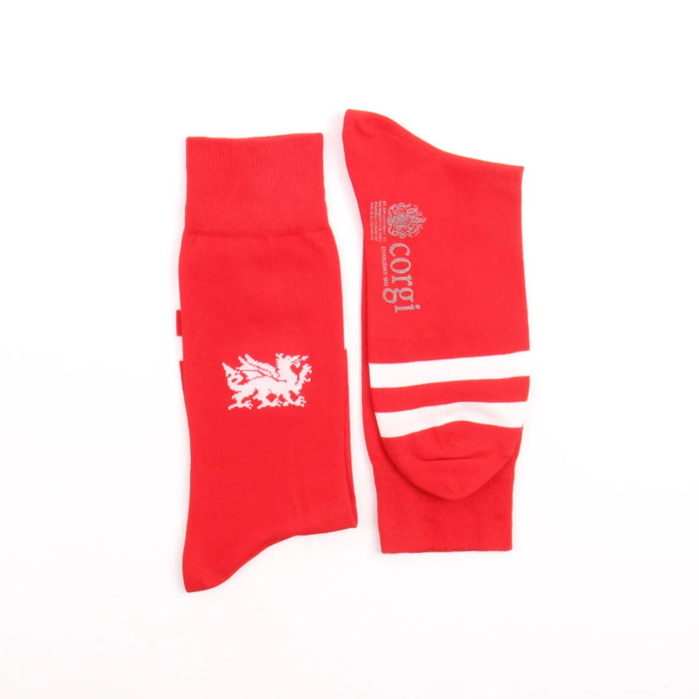 Corgi WAFC Dragon Red Cotton Socks