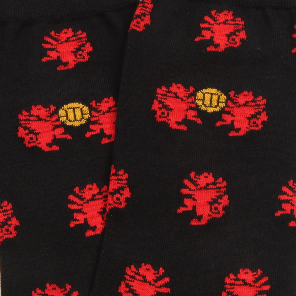 Corgi WAFC Black Prancing Dragon Cotton Socks