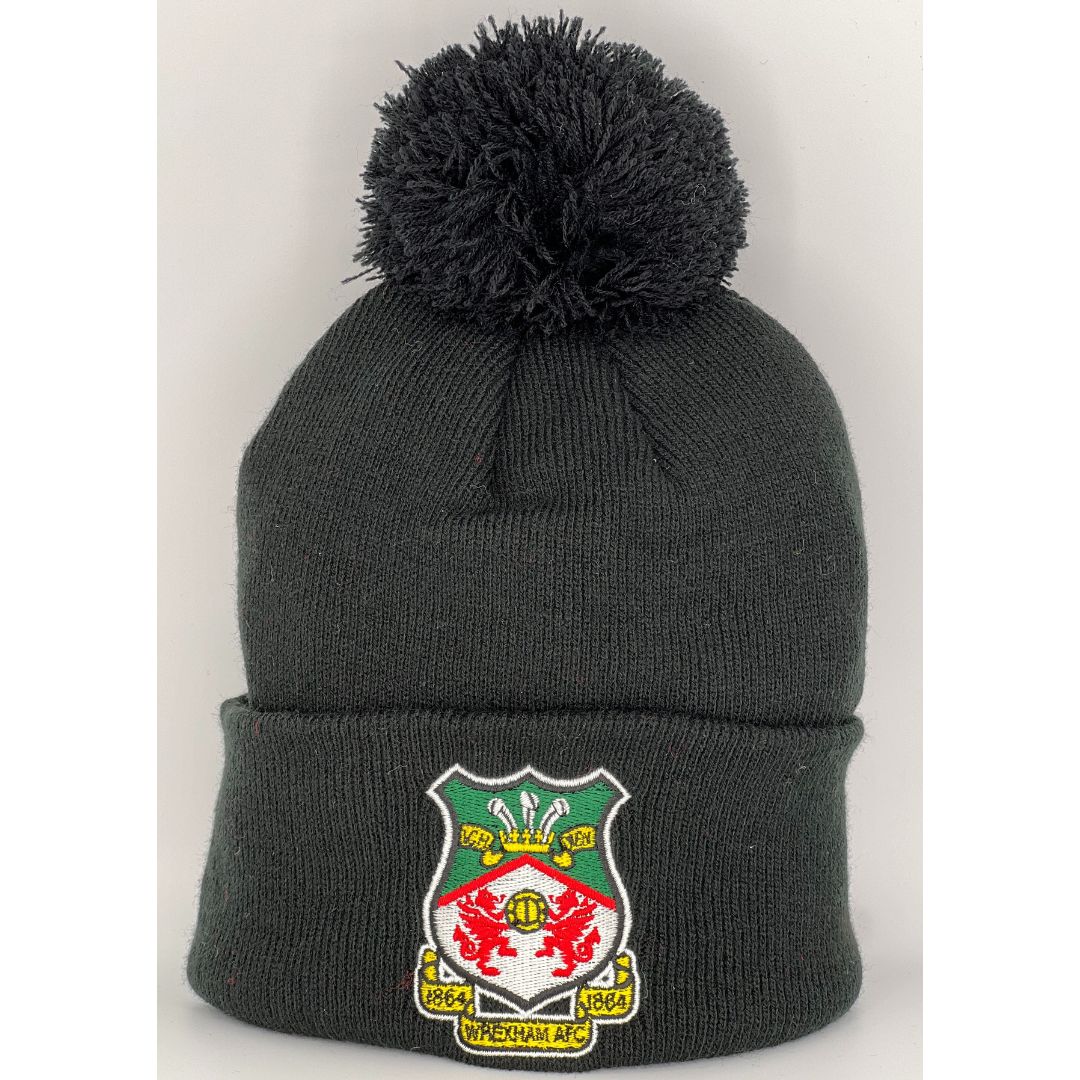 Crest Bobble Hat - Black