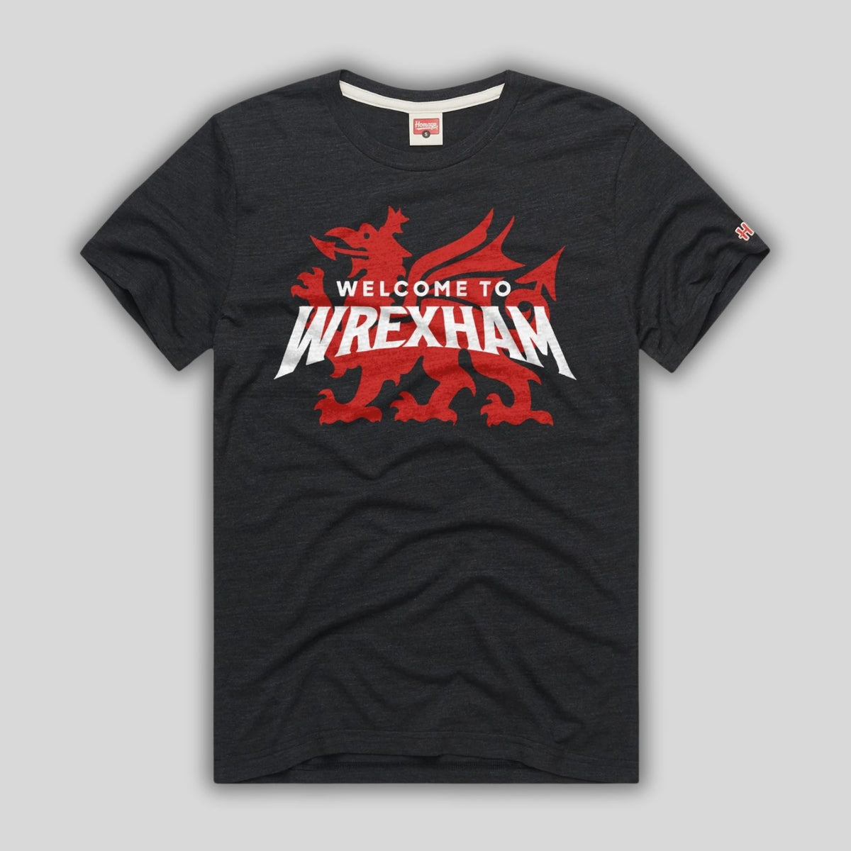 WAFC Welcome to Wrexham Logo T-Shirt - Charcoal