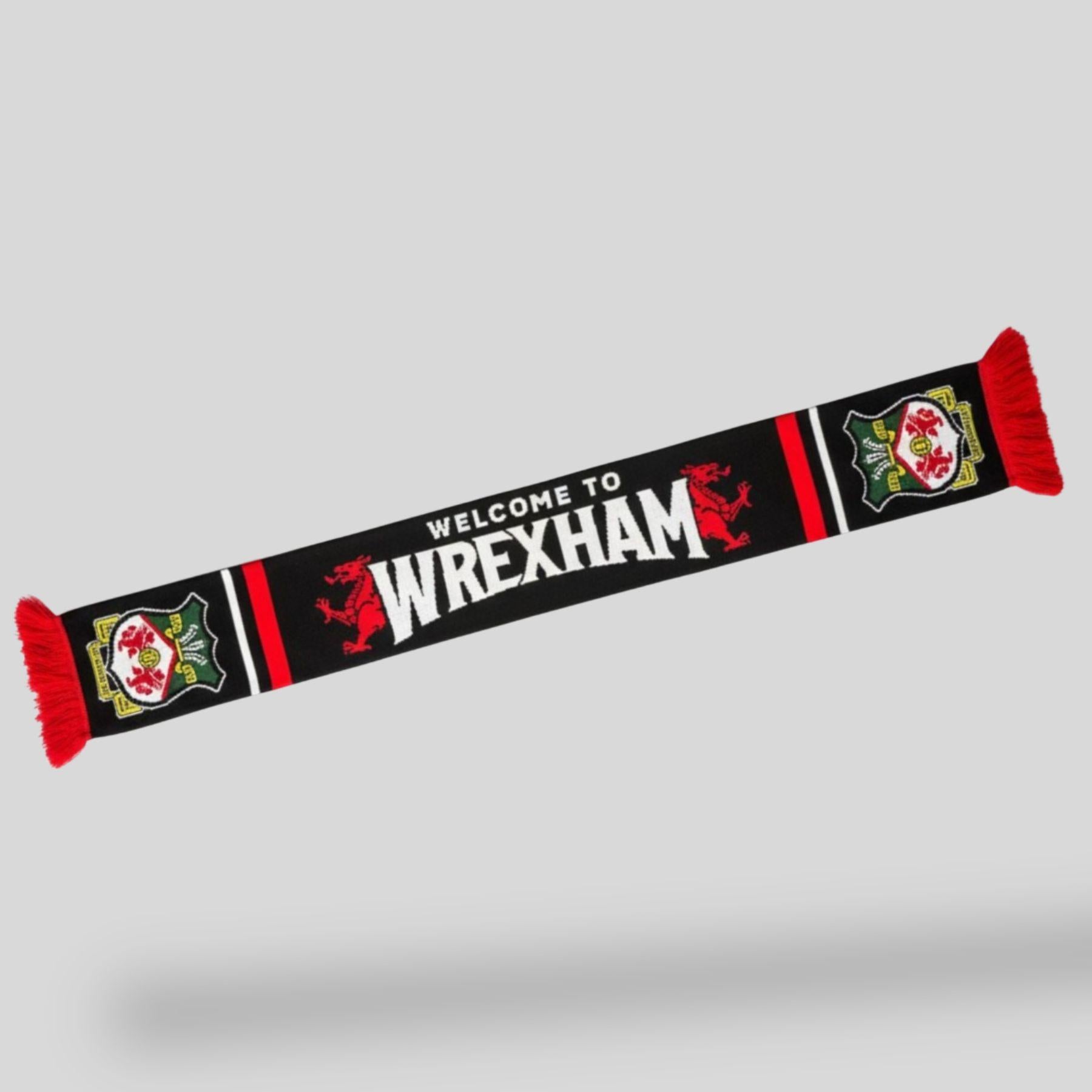 Bufanda negra y roja