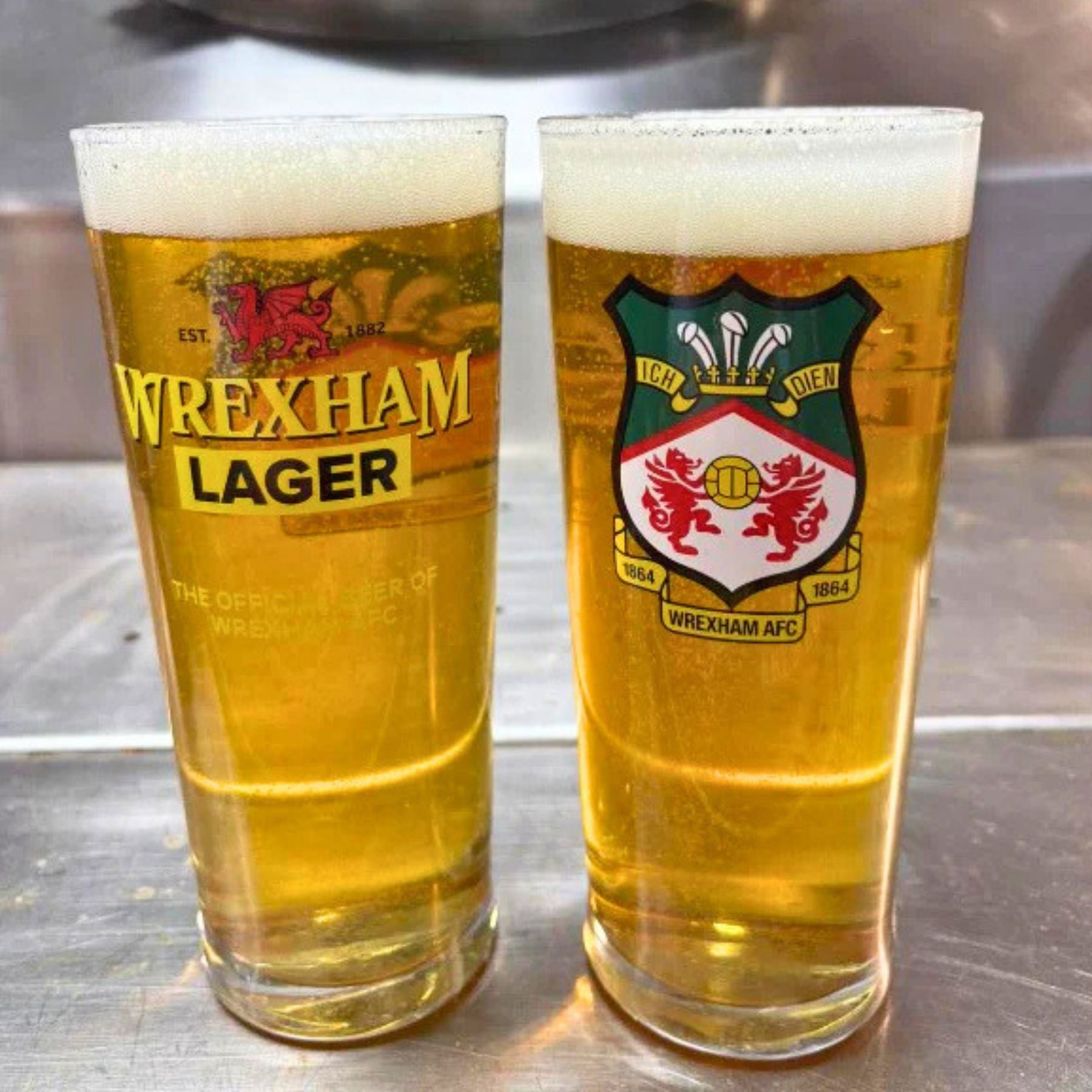 Wrexham Lager Co-Branded Pint Glass