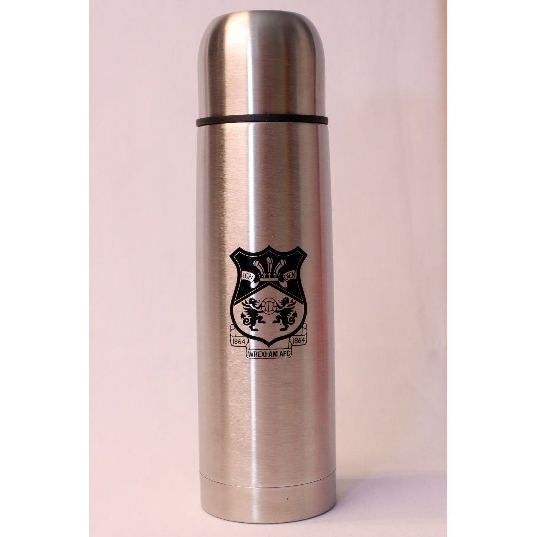 Silver Thermos Flask - Wrexham AFC Club Shop